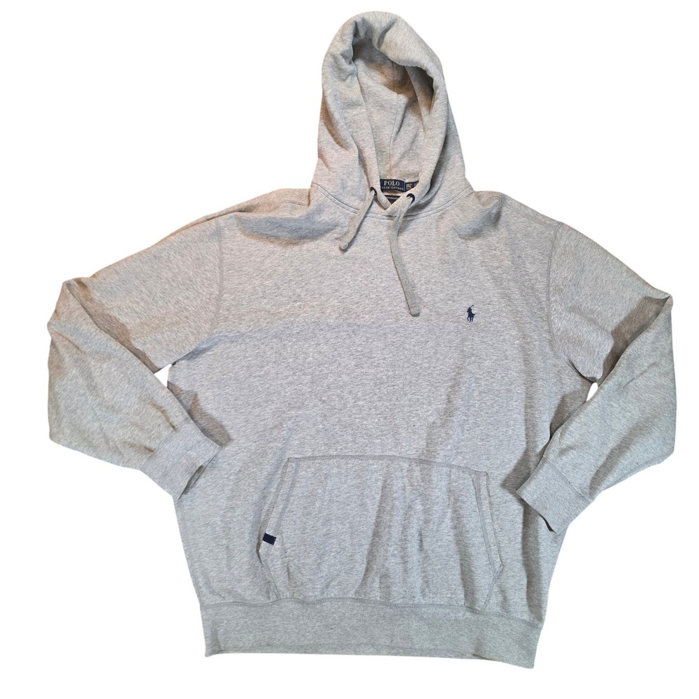 Polo Ralph Lauren Mens Performance Hoodie Gray Fleece Sweatshirt 2XLT Big Tall